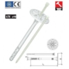 Dibluri LTX 10 cui plastic  pentru fixare termoizolatie pe fatade din caramida cu goluri si BCA. Certificare ETA 08/0172