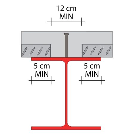 Conectori de forfecare sudabili TECNARIA - Plansee otel beton - Conector de forfecare sudabil CTF-NZ 12 x 70 mm - Comanda - 100 buc