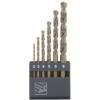 7 Seturi burghie metal HSS-R, HSS-G, HSS-Ti, HSS-Co5% DIN 338 - Trusa burghie metal HSS-TIN DIN 338 6 db (pcs) d 2-3-4-5-6-8mm - Stoc curent - 1 buc