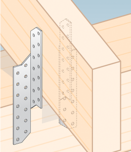 Conectori caprior - zincati electrolitic - LK1 - Conector caprior-stanga 40x172x2,0 mm - Verifica stoc - 1 buc