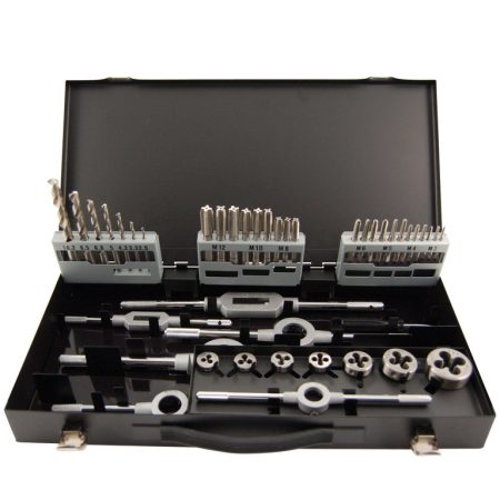 Truse pentru filetare tarozi si filiere - Trusa tarozi 7pcs M3-M12 + filiere 7pcs M3-M12 + burghie HSS-G + antrenoare T+F - Verifica stoc - 1 set