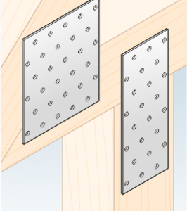 Placa perforata - zincata electrolitic - PP3 - Anchor plate 120x40x2,0 mm - Stoc curent - 1 buc