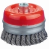 Perii oala ( perii cupa ) din sarma rotative - Perii de sarma cu toroane tip TZ 81 D 80, M 14, 0.50 SUP - D 80, M 14, 0.50 SUP - Stoc curent - 1 buc