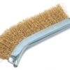 Perii de sarma manuale - Perie curba sarma Cu-Zn - maner gri tip SSHB 0,30MES - Stoc curent - 1 buc