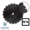 Discuri diamantate pentru taiat ASFALT No 6 si beton/asfalt COMBO Nr. 3 - Disc diamantat segmentatABRADIAM ASFALT No 6 segmant 10 mm - 450 x 25,4 - Stoc curent - 1 buc