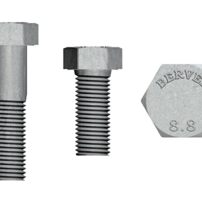 Surub cap hex DIN 933, Grupa  8.8, zincat la cald HDG