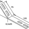 Accesorii de montaj pentru profile - Placute de montaj in unghi 27–45 ° - Otel zincat - Verifica stoc - 1 buc