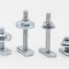 Accesorii de montaj pentru profile - Piulita dreptunghiulara de glisare cu bolt M8x30 mm 27/18+28/30 - Otel zincat - Stoc curent - 1 buc