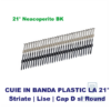 Cuie colate in banda din plastic la 21 grade 70 - 90 mm