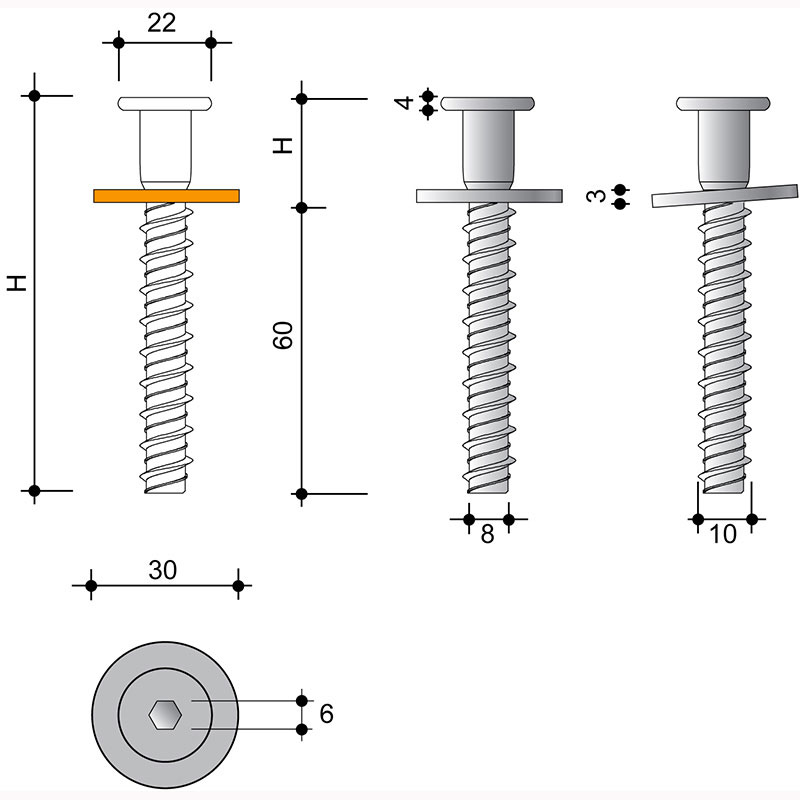 Conectori cu bolt si placa dintata Tecnaria CTCEM pentru plansee din caramida sau beton slab - imagine 7