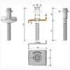 Conectori cu bolt si placa dintata Tecnaria CTCEM pentru plansee din caramida sau beton slab - Conector pentru plansee din caramida sau beton slab CTCEM 14/040 14 X 95 mm