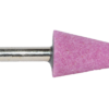 Capete abrazive din oxid de aluminiu ( corindon) pe suport ceramic cu coada - Cap abraziv conic tip C 5 10 x 20 coada 6mm