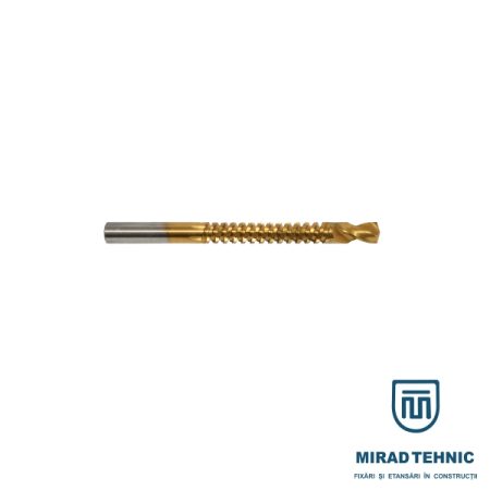 10 Freza HSS-Tin pentru decupri pe contur Ø 6x85 mm - Freza HSS-Tin pentru decupat pe contur d6x90mm - 1 buc - Stoc curent