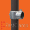FastClamp DDA - Fitinguri din fonta zincate la cald - Gama balustrade pentru persoane cu dizabilitati - Conector montant DDA - 1 1/2