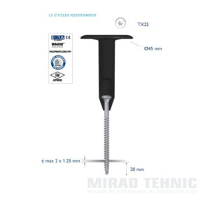 Fixarea telescopica a termo-hidroizolatiilor pe acoperisuri plane din tabla trapez