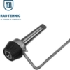 Adaptoare \ Mandrine si accesorii de gaurire cu masini talpa electromagnetica - Adaptor de la con MK2 la mandrina QuickIN, cu braţ