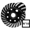 Discuri cupa diamantate Abradiam pentru polizor unghiular - Disc diamantat cupa pentru slefuit Universal No. 10 d125 x 22,2 - 125 x 22.2 mm - Stoc curent - 1 buc