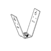 Bride trapezoidale cu piulita sudata M8, M10, gaura 13 mm - Brida trapezoidala Sikla TRH M8 - VdS; VdS: G4820032; FM - Stoc curent - 1 buc
