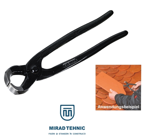 Clește pentru țiglă cu tăietor de sârmă