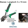 Clește perforator pentru gauri alungite 3x15mm