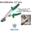 Nibbler manual - Foarfece rontaitor de tabla manual, lățime de tăiere 2,7 mm