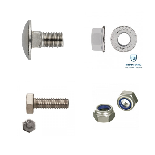 Suruburi metrice, Piulite, Saibe - Otel inoxidabil A2