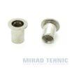Nit Piulita cu Guler din aluminiu sau otel - Piulita nit randalinata cu guler plat INOX A2 M10x19,0 D.13 GRIP: 1.0-3.5 mm - Inox A2 - 200 Buc