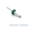 Nit pop Structural Etans TREBULB PLUS - TREBULB PLUS RIVET DOME HEAD K19 ALUMINIUM/ALUMINIUM WITH WASHER 7,7x27,7 GRIP 1,0-9,5 mm - 100 bc