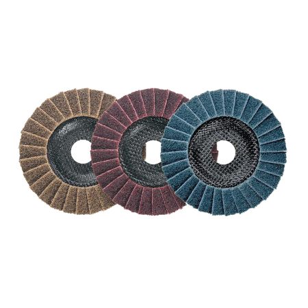 Discuri pentru polisat / lustruit metal - Disc cu lamele 125 x 22 mm din pasla abraziva fin - Stoc curent