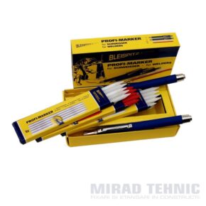 Set Profi-Marker SUDURA - Set 2 stilou + 5 Mine Grafit Rosu+ 10 Mine Albe Sudura/Taiere 2000° Bleizspitz